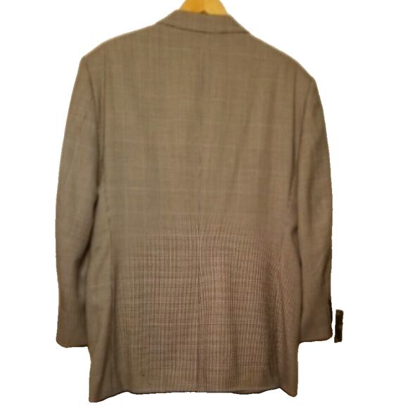 Joseph & Feiss Int'l Blazer Men's Brown Wool Houndstooth Sport Coat Size 44R - Picture 2 of 10